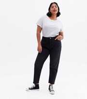 ONLY Curves Black High Waist Ankle Grazing Mom Jeans